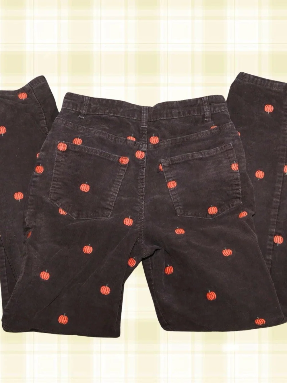 Kids corduroy pumpkin pants